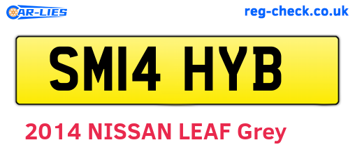 SM14HYB are the vehicle registration plates.
