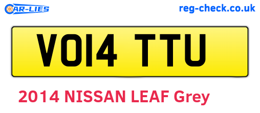 VO14TTU are the vehicle registration plates.