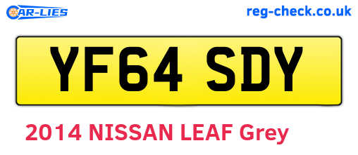 YF64SDY are the vehicle registration plates.