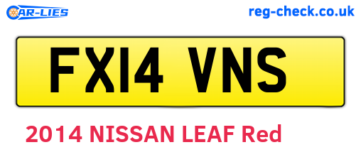 FX14VNS are the vehicle registration plates.
