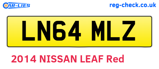 LN64MLZ are the vehicle registration plates.