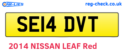 SE14DVT are the vehicle registration plates.