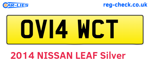 OV14WCT are the vehicle registration plates.
