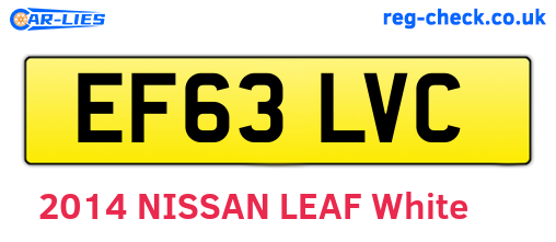EF63LVC are the vehicle registration plates.