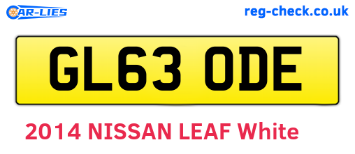 GL63ODE are the vehicle registration plates.