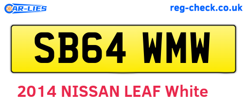 SB64WMW are the vehicle registration plates.
