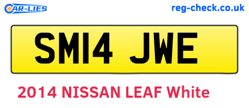 SM14JWE are the vehicle registration plates.