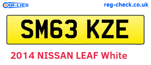 SM63KZE are the vehicle registration plates.