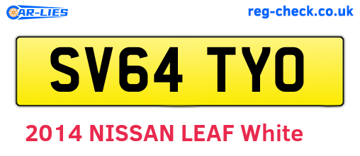 SV64TYO are the vehicle registration plates.