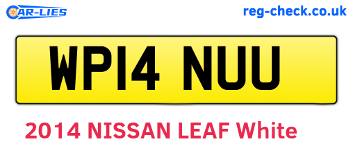 WP14NUU are the vehicle registration plates.