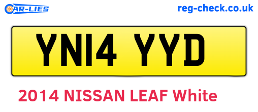 YN14YYD are the vehicle registration plates.