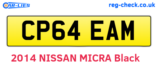 CP64EAM are the vehicle registration plates.