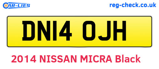 DN14OJH are the vehicle registration plates.