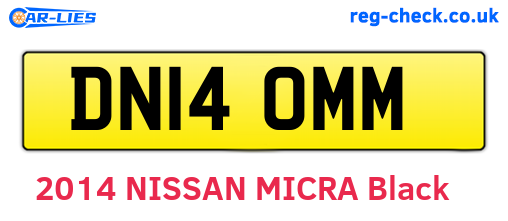 DN14OMM are the vehicle registration plates.