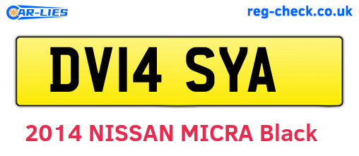 DV14SYA are the vehicle registration plates.