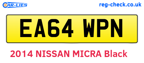EA64WPN are the vehicle registration plates.