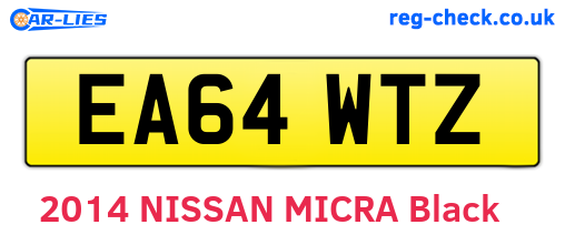 EA64WTZ are the vehicle registration plates.