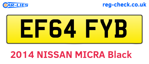 EF64FYB are the vehicle registration plates.
