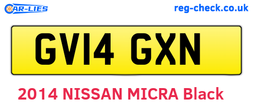 GV14GXN are the vehicle registration plates.