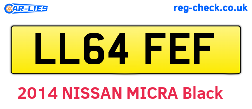 LL64FEF are the vehicle registration plates.