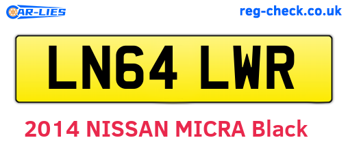 LN64LWR are the vehicle registration plates.