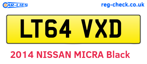LT64VXD are the vehicle registration plates.