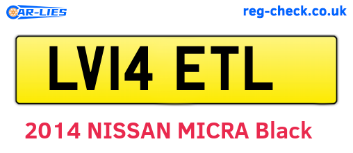 LV14ETL are the vehicle registration plates.