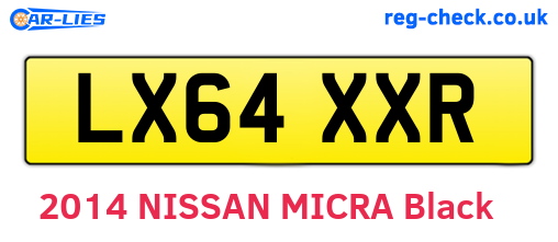LX64XXR are the vehicle registration plates.