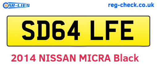 SD64LFE are the vehicle registration plates.