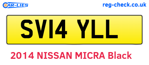 SV14YLL are the vehicle registration plates.