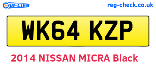 WK64KZP are the vehicle registration plates.