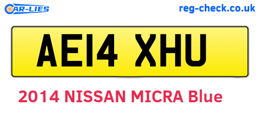 AE14XHU are the vehicle registration plates.
