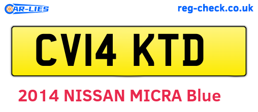 CV14KTD are the vehicle registration plates.
