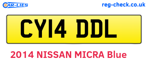 CY14DDL are the vehicle registration plates.