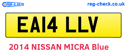 EA14LLV are the vehicle registration plates.