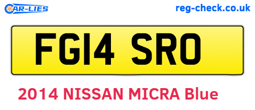 FG14SRO are the vehicle registration plates.