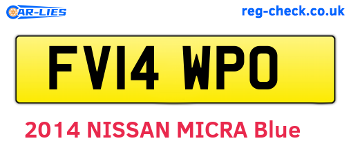 FV14WPO are the vehicle registration plates.