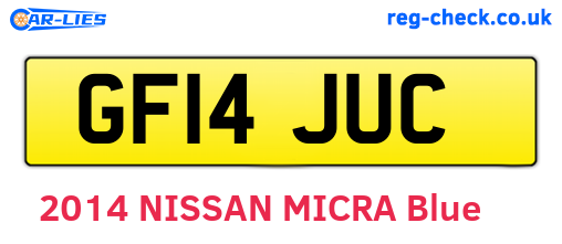 GF14JUC are the vehicle registration plates.