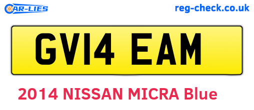 GV14EAM are the vehicle registration plates.