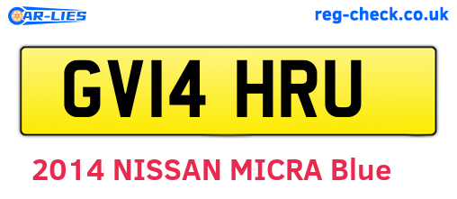GV14HRU are the vehicle registration plates.