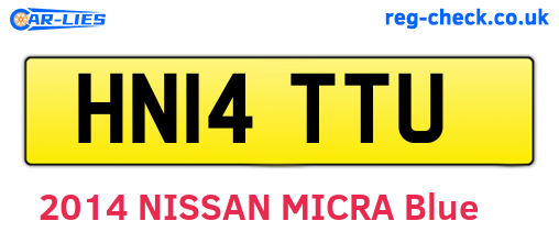 HN14TTU are the vehicle registration plates.
