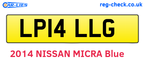 LP14LLG are the vehicle registration plates.