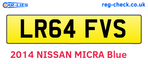 LR64FVS are the vehicle registration plates.