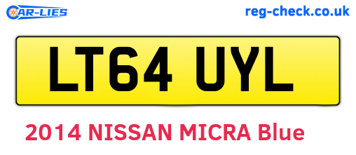 LT64UYL are the vehicle registration plates.