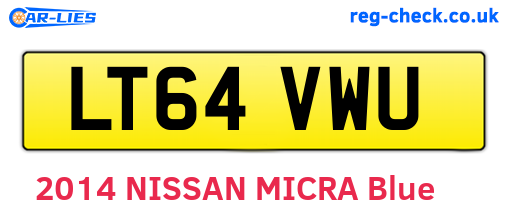 LT64VWU are the vehicle registration plates.