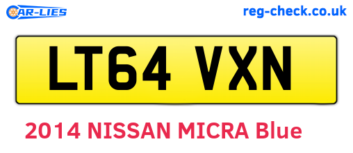 LT64VXN are the vehicle registration plates.