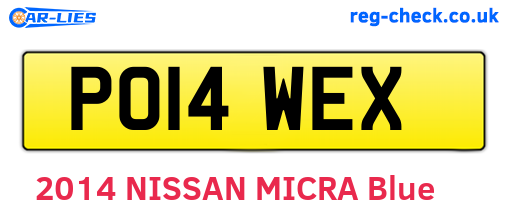 PO14WEX are the vehicle registration plates.
