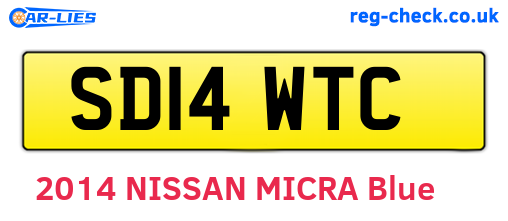 SD14WTC are the vehicle registration plates.