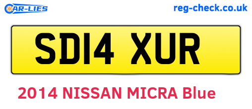 SD14XUR are the vehicle registration plates.