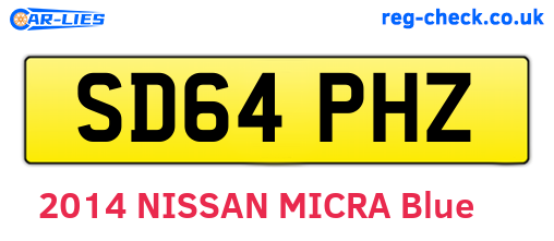 SD64PHZ are the vehicle registration plates.